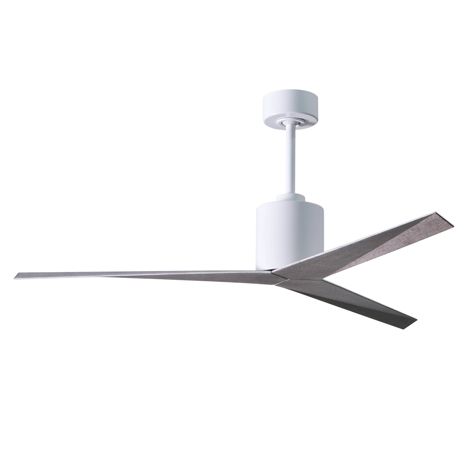 Matthews Fan Company Atlas Eliza 56" Gloss White Ceiling Fan With ABS Blade In Barn Wood Tone Finish