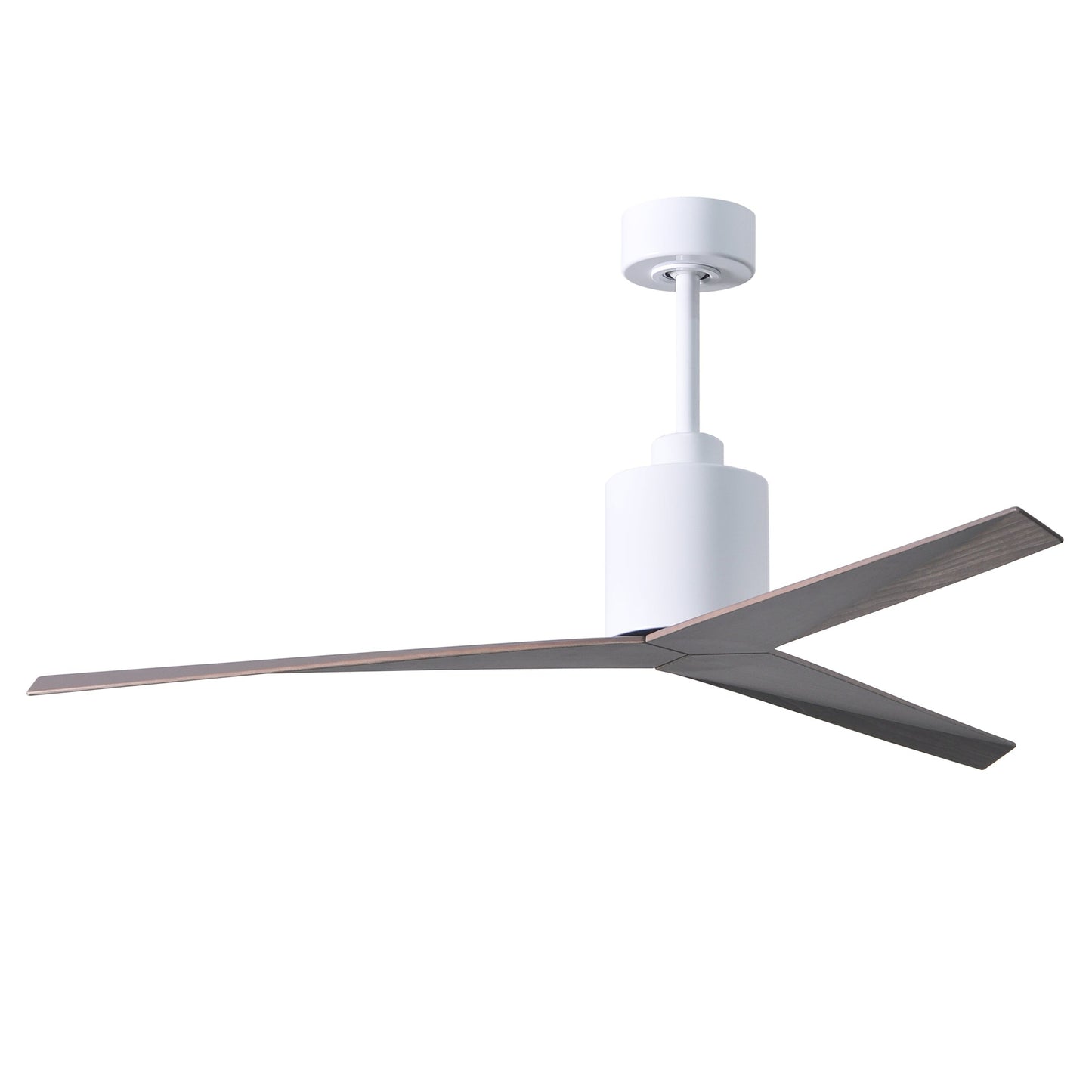 Matthews Fan Company Atlas Eliza 56" Gloss White Ceiling Fan With ABS Blade In Old Oaktone Finish