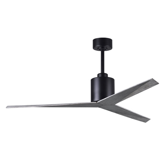 Matthews Fan Company Atlas Eliza 56" Matte Black Ceiling Fan With ABS Blade In Barn Wood Finish