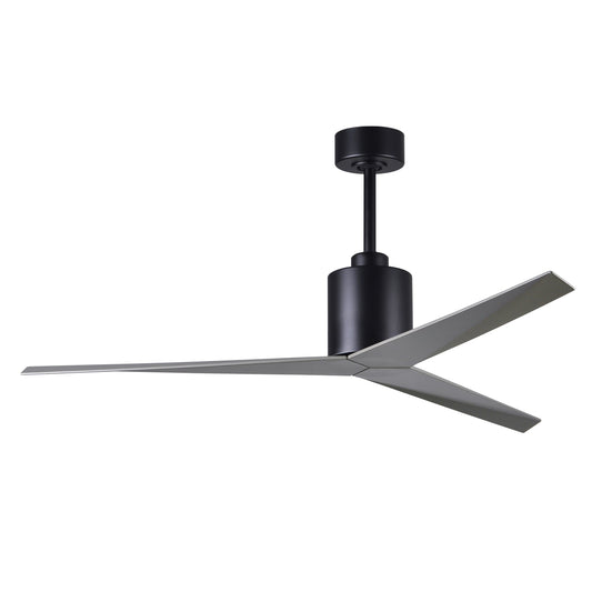 Matthews Fan Company Atlas Eliza 56" Matte Black Ceiling Fan With ABS Blade In Brushed Nickel Finish