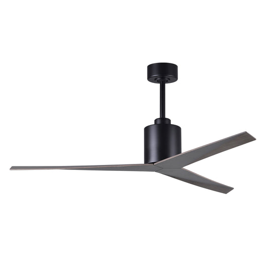 Matthews Fan Company Atlas Eliza 56" Matte Black Ceiling Fan With ABS Blade In Old Oak Tone Finish