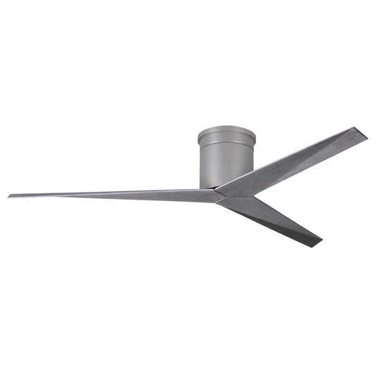 Matthews Fan Company Atlas Eliza-H 56" Brushed Nickel Ceiling Fan With ABS Blade In Barn Wood Tone Finish