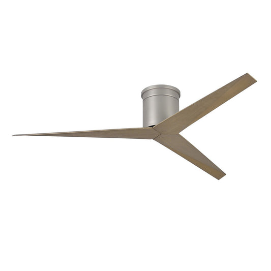 Matthews Fan Company Atlas Eliza-H 56" Brushed Nickel Ceiling Fan With ABS Blade In Gray Ash Tone Finish