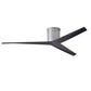 Matthews Fan Company Atlas Eliza-H 56" Brushed Nickel Ceiling Fan With ABS Blade In Matte Black Finish