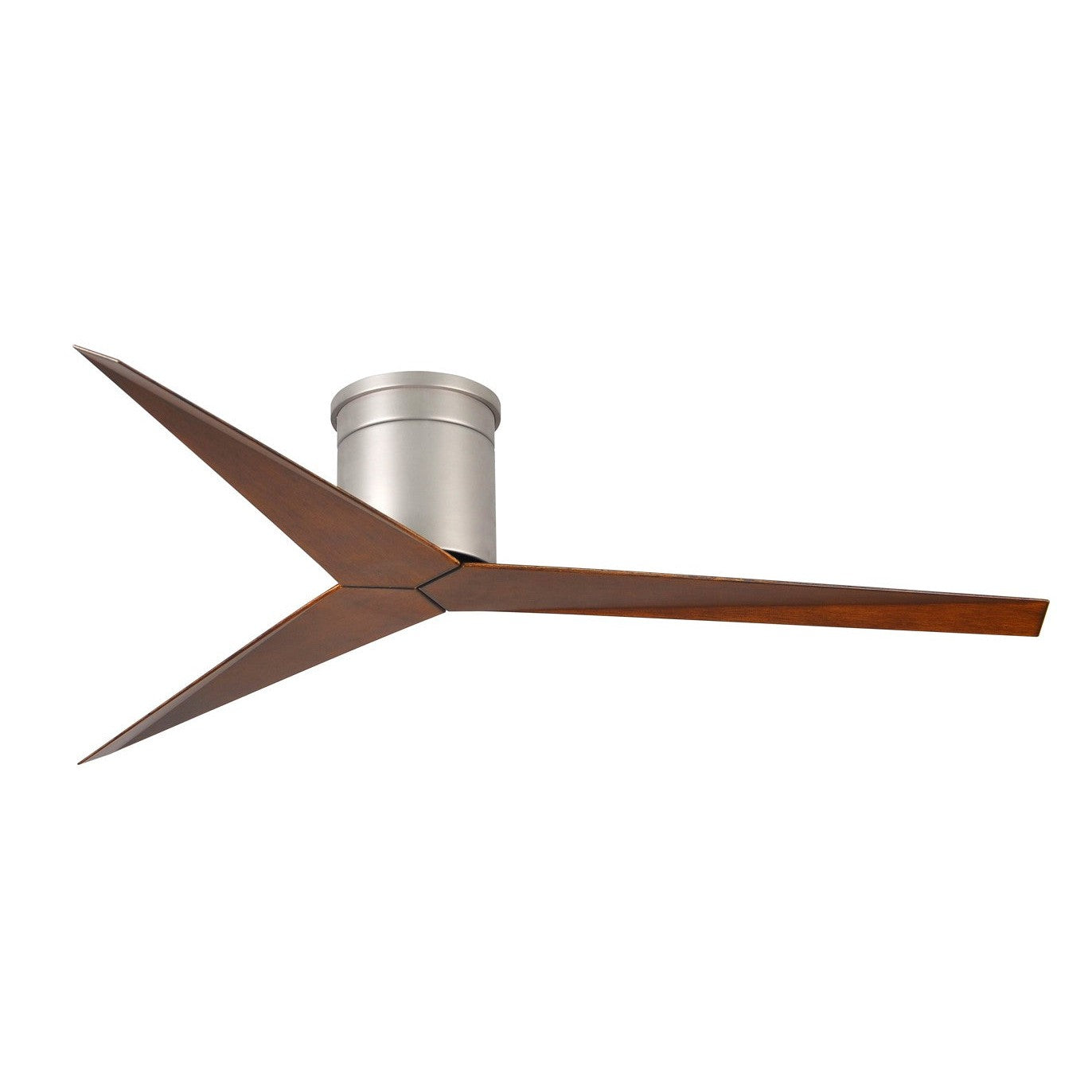 Matthews Fan Company Atlas Eliza-H 56" Brushed Nickel Ceiling Fan With ABS Blade In Walnut Tone Finish