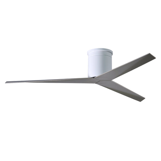 Matthews Fan Company Atlas Eliza-H 56" Gloss White Ceiling Fan With ABS Blade In Brushed Nickel Finish