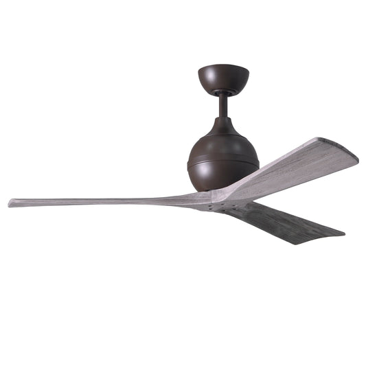 Matthews Fan Company Atlas Irene-3 52" Textured Bronze Ceiling Fan With Solid Wood Blade In Barnwood Tone Finish