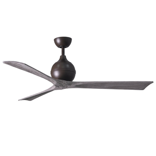 Matthews Fan Company Atlas Irene-3 60" Textured Bronze Ceiling Fan With Solid Wood Blade In Barnwood Tone Finish