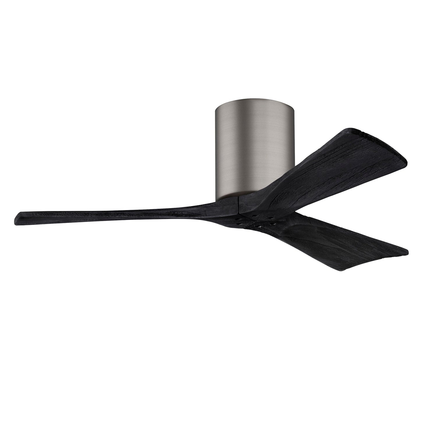 Matthews Fan Company Atlas Irene-3H 42" Brushed Pewter Ceiling Fan With Solid Wood Blade In Matte Black Finish