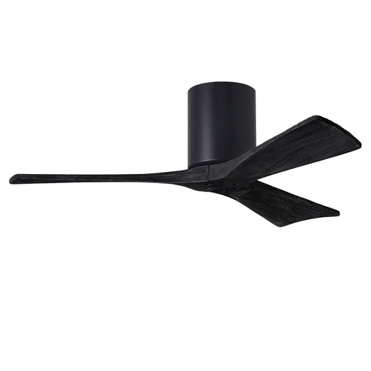 Matthews Fan Company Atlas Irene-3H 42" Matte Black Ceiling Fan With Solid Wood Blade In Matte Black Finish