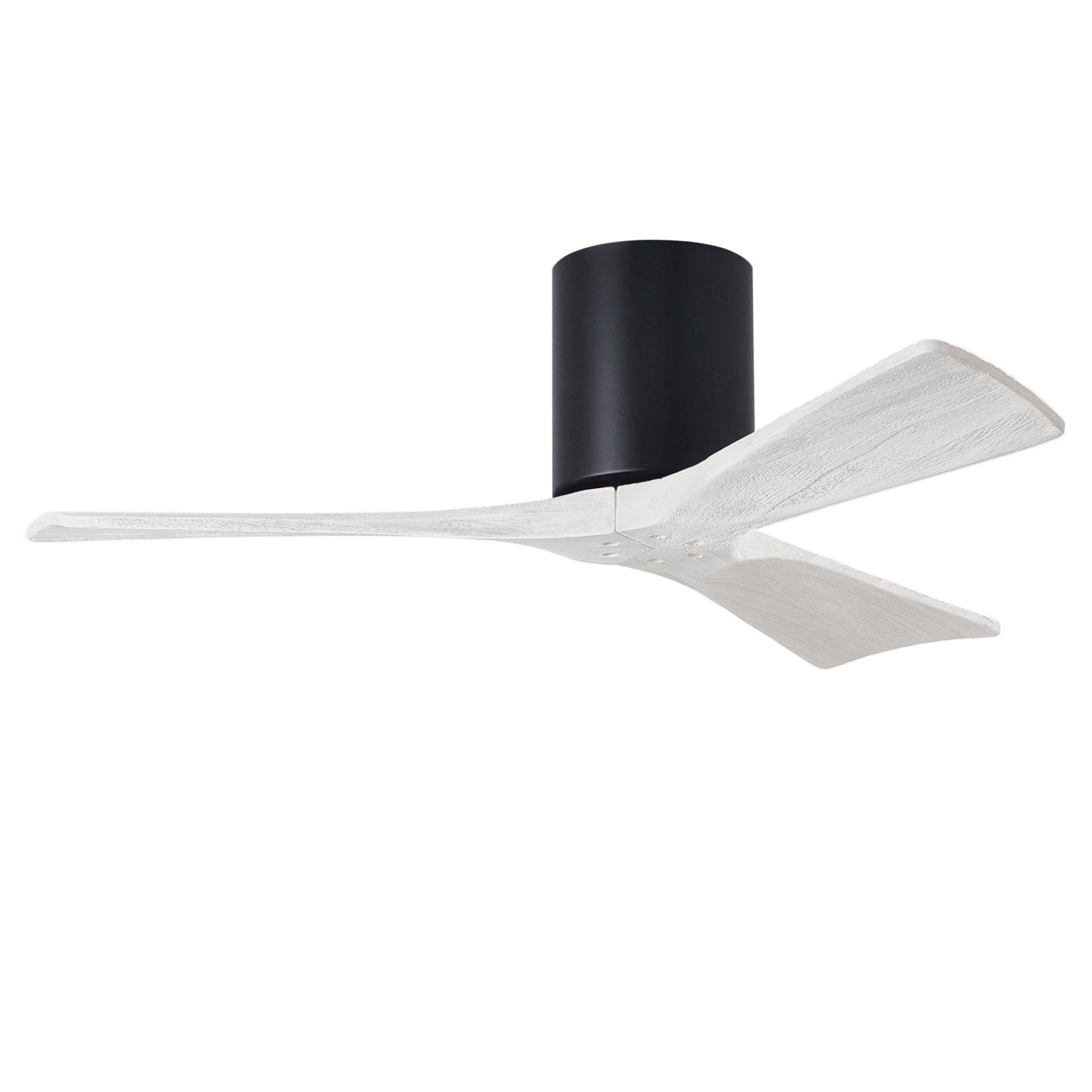 Matthews Fan Company Atlas Irene-3H 42" Matte Black Ceiling Fan With Solid Wood Blade In Matte White Finish