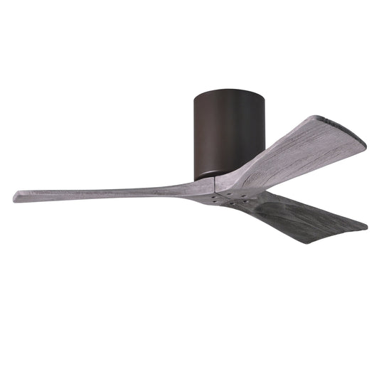 Matthews Fan Company Atlas Irene-3H 42" Textured Bronze Ceiling Fan With Solid Wood Blade In Barnwood Tone Finish