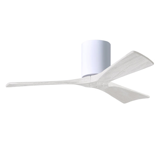 Matthews Fan Company Atlas Irene-3H 42" White Ceiling Fan With Solid Wood Blade In Matte White Finish