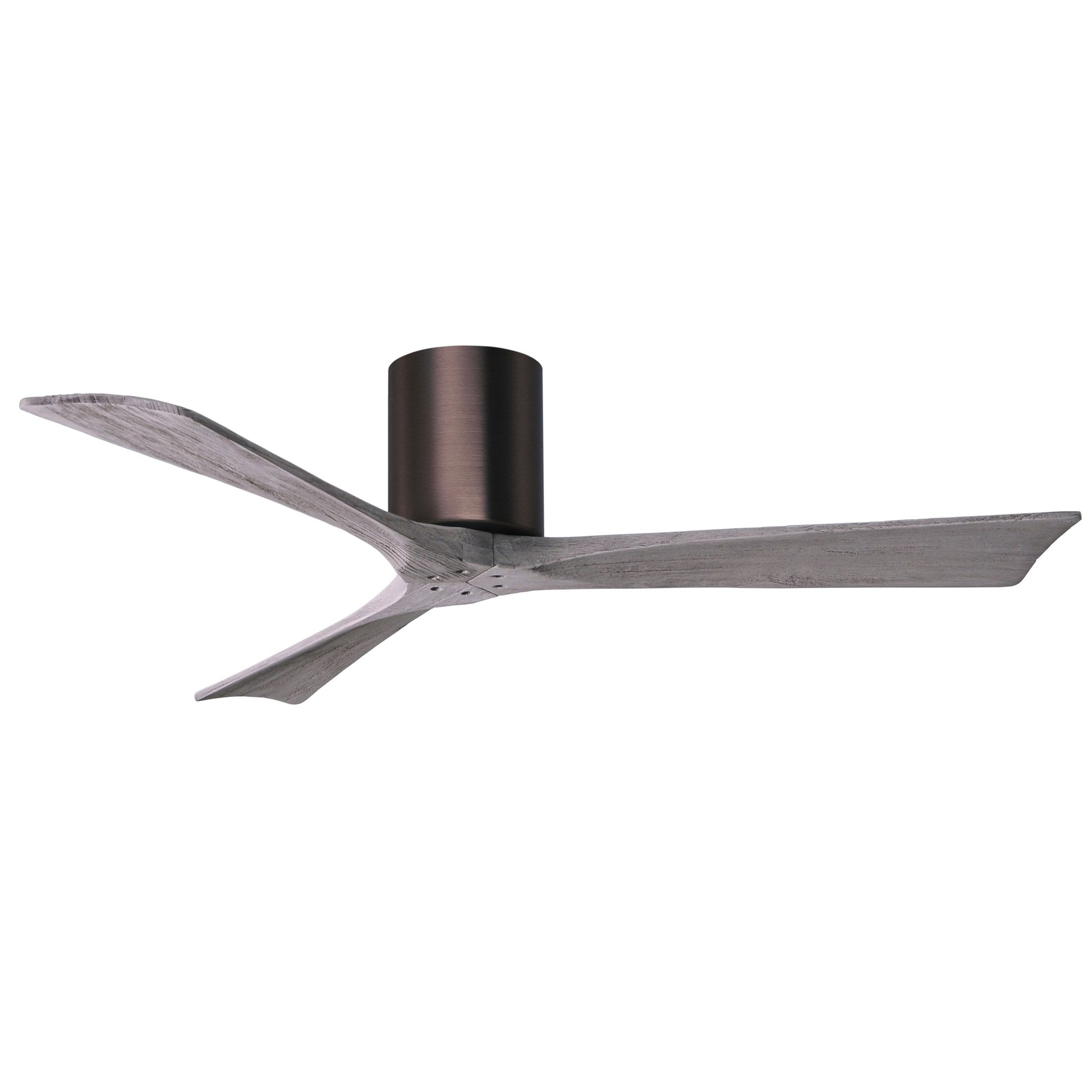 Matthews Fan Company Atlas Irene-3H 52" Brushed Bronze Ceiling Fan With Solid Wood Blade In Barnwood Tone Finish