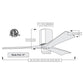 Matthews Fan Company Atlas Irene-3H 52" Brushed Bronze Ceiling Fan With Solid Wood Blade In Walnut Finish