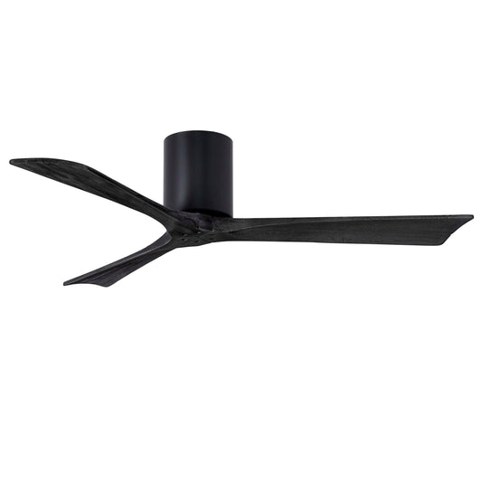 Matthews Fan Company Atlas Irene-3H 52" Matte Black Ceiling Fan With Solid Wood Blade In Matte Black Finish