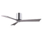 Matthews Fan Company Atlas Irene-3H 52" Polished Chrome Ceiling Fan With Solid Wood Blade In Barnwood Tone Finish