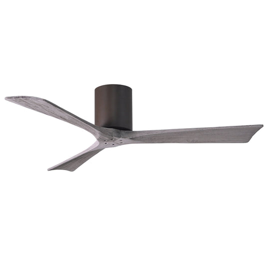 Matthews Fan Company Atlas Irene-3H 52" Textured Bronze Ceiling Fan With Solid Wood Blade In Barnwood Tone Finish