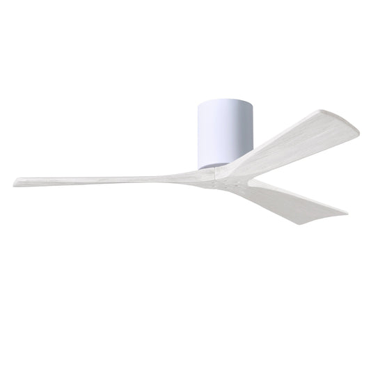 Matthews Fan Company Atlas Irene-3H 52" White Ceiling Fan With Solid Wood Blade In Matte White Finish