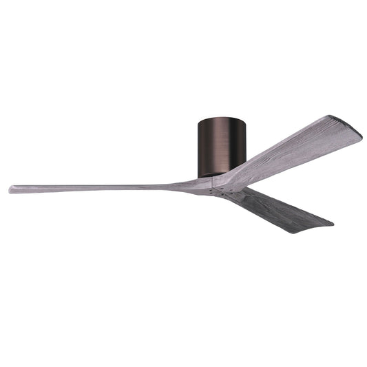 Matthews Fan Company Atlas Irene-3H 60" Brushed Bronze Ceiling Fan With Solid Wood Blade In Barnwood Tone Finish