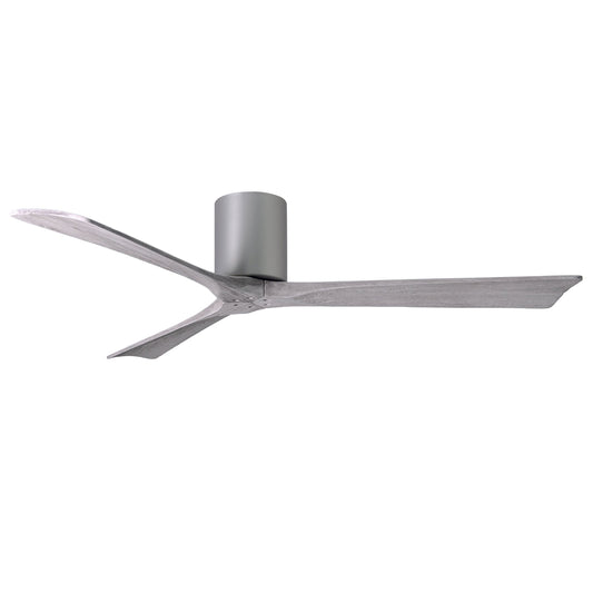 Matthews Fan Company Atlas Irene-3H 60" Brushed Nickel Ceiling Fan With Solid Wood Blade In Barnwood Tone Finish