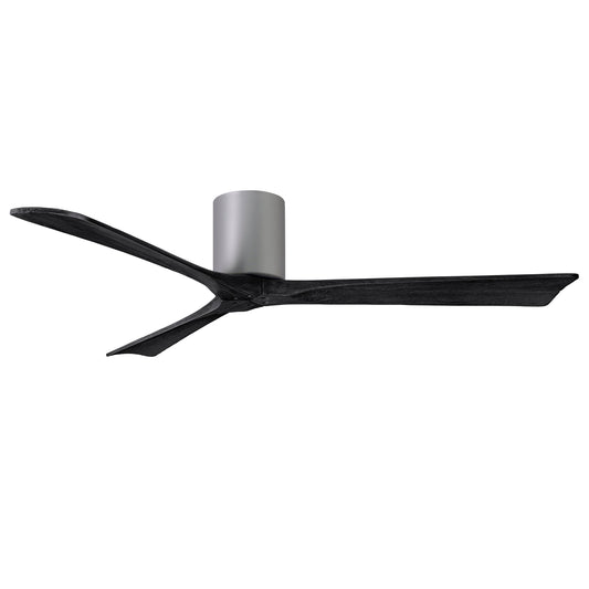 Matthews Fan Company Atlas Irene-3H 60" Brushed Nickel Ceiling Fan With Solid Wood Blade In Matte Black Finish