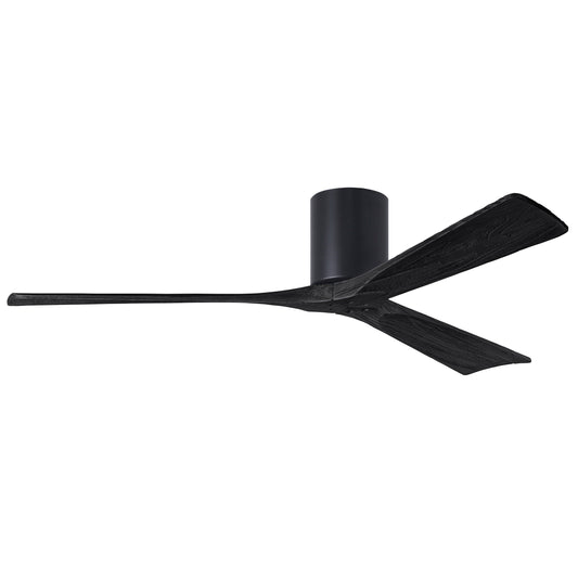 Matthews Fan Company Atlas Irene-3H 60" Matte Black Ceiling Fan With Solid Wood Blade In Matte Black Finish