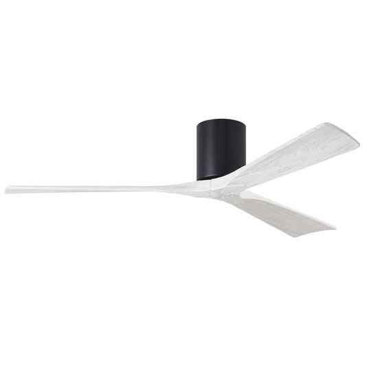 Matthews Fan Company Atlas Irene-3H 60" Matte Black Ceiling Fan With Solid Wood Blade In Matte White Finish