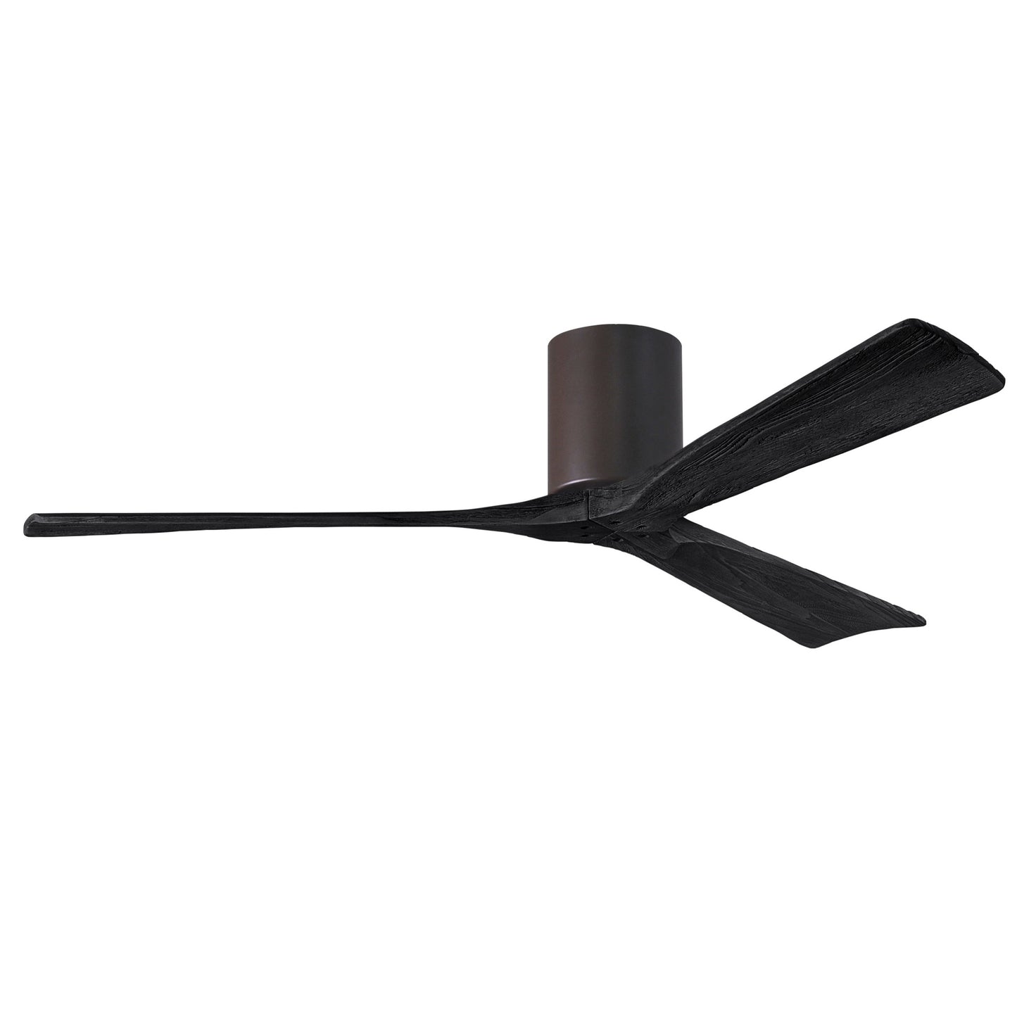 Matthews Fan Company Atlas Irene-3H 60" Textured Bronze Ceiling Fan With Solid Wood Blade In Matte Black Finish