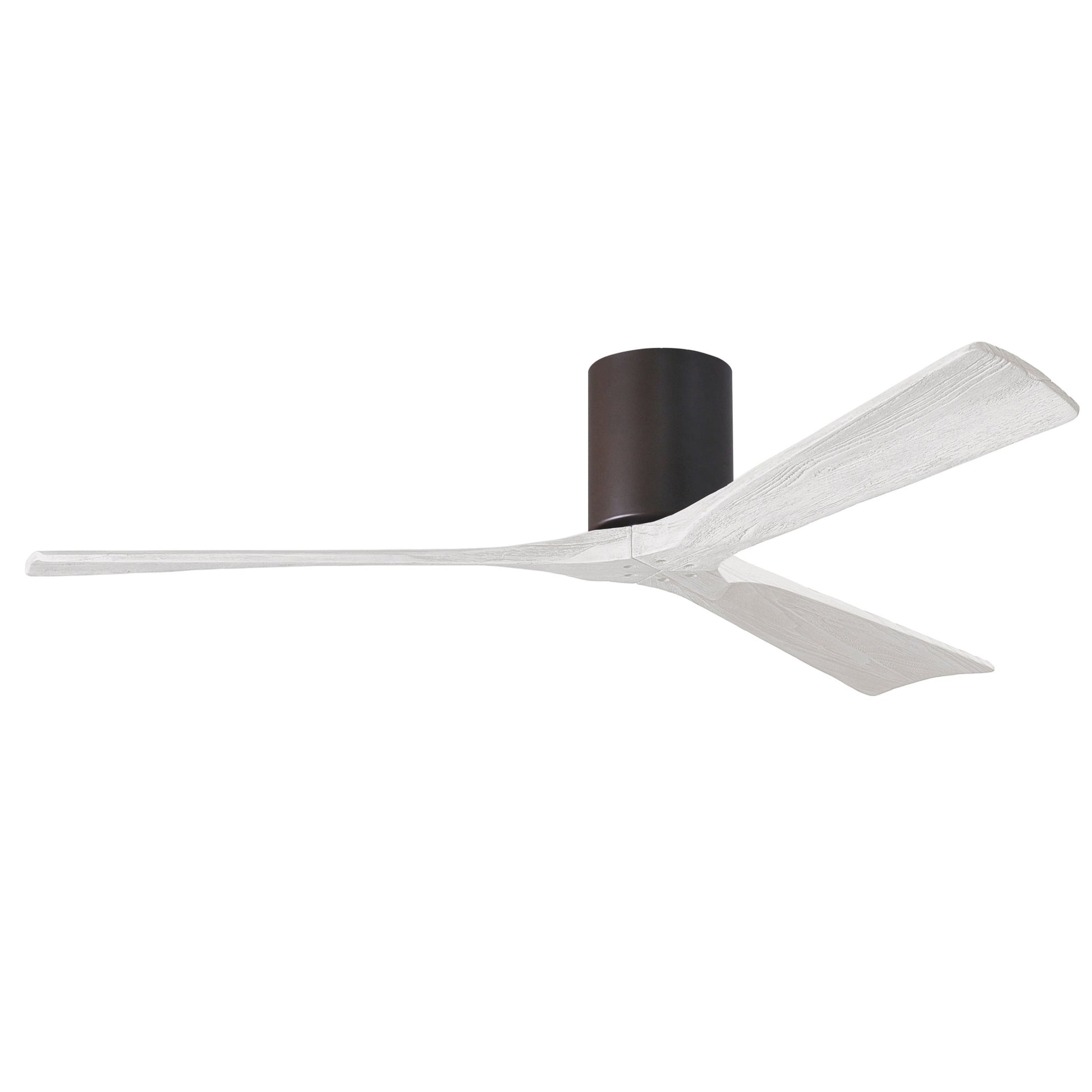 Matthews Fan Company Atlas Irene-3H 60" Textured Bronze Ceiling Fan With Solid Wood Blade In Matte White Finish