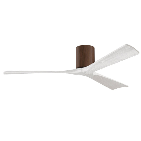 Matthews Fan Company Atlas Irene-3H 60" Walnut Ceiling Fan With Solid Wood Blade In Matte White Finish