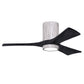 Matthews Fan Company Atlas Irene-3HLK 42" Barn Wood Tone Ceiling Fan With Solid Wood Blade In Matte Black Finish