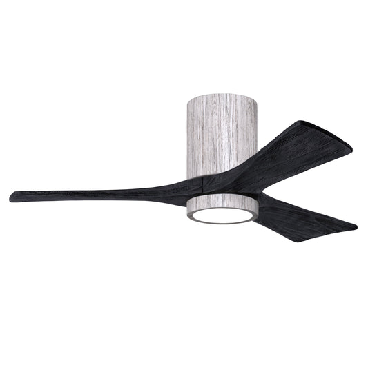 Matthews Fan Company Atlas Irene-3HLK 42" Barn Wood Tone Ceiling Fan With Solid Wood Blade In Matte Black Finish