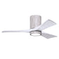 Matthews Fan Company Atlas Irene-3HLK 42" Barn Wood Tone Ceiling Fan With Solid Wood Blade In Matte White Finish