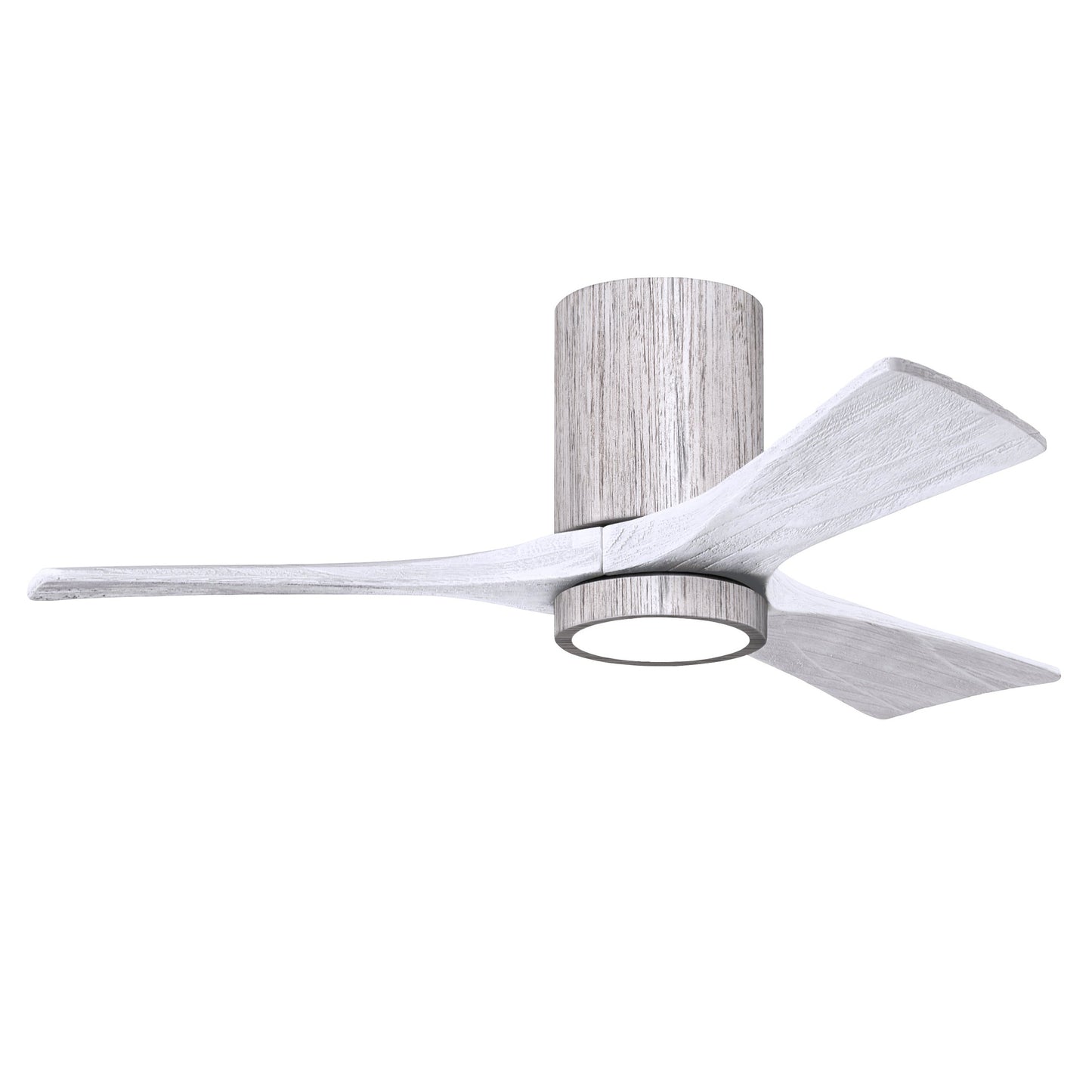 Matthews Fan Company Atlas Irene-3HLK 42" Barn Wood Tone Ceiling Fan With Solid Wood Blade In Matte White Finish