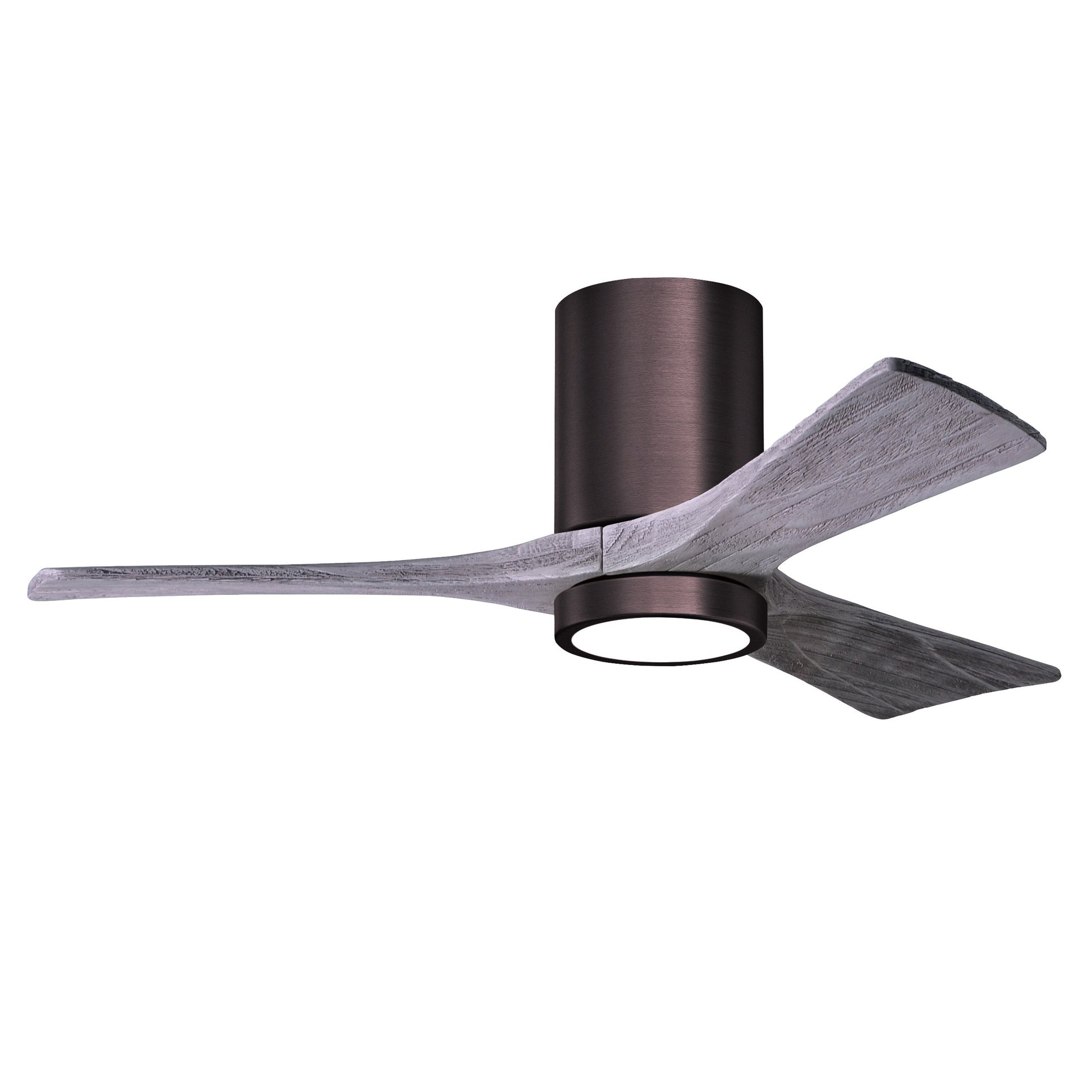 Matthews Fan Company Atlas Irene-3HLK 42" Brushed Bronze Ceiling Fan With Solid Wood Blade In Barnwood Tone Finish