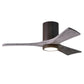 Matthews Fan Company Atlas Irene-3HLK 42" Textured Bronze Ceiling Fan With Solid Wood Blade In Barnwood Tone Finish