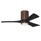Matthews Fan Company Atlas Irene-3HLK 42" Walnut Tone Ceiling Fan With Solid Wood Blade In Matte Black Finish
