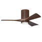 Matthews Fan Company Atlas Irene-3HLK 42" Walnut Tone Ceiling Fan With Solid Wood Blade In Walnut Tone Finish