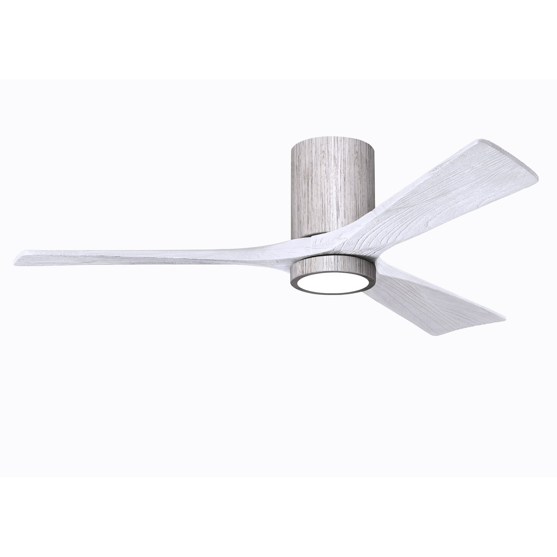 Matthews Fan Company Atlas Irene-3HLK 52" Barn Wood Tone Ceiling Fan With Solid Wood Blade In Matte White Finish