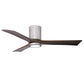 Matthews Fan Company Atlas Irene-3HLK 52" Barn Wood Tone Ceiling Fan With Solid Wood Blade In Walnut Tone Finish