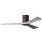 Matthews Fan Company Atlas Irene-3HLK 52" Textured Bronze Ceiling Fan With Solid Wood Blade In Barnwood Tone Finish