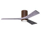 Matthews Fan Company Atlas Irene-3HLK 52" Walnut Tone Ceiling Fan With Solid Wood Blade In Barnwood Tone Finish