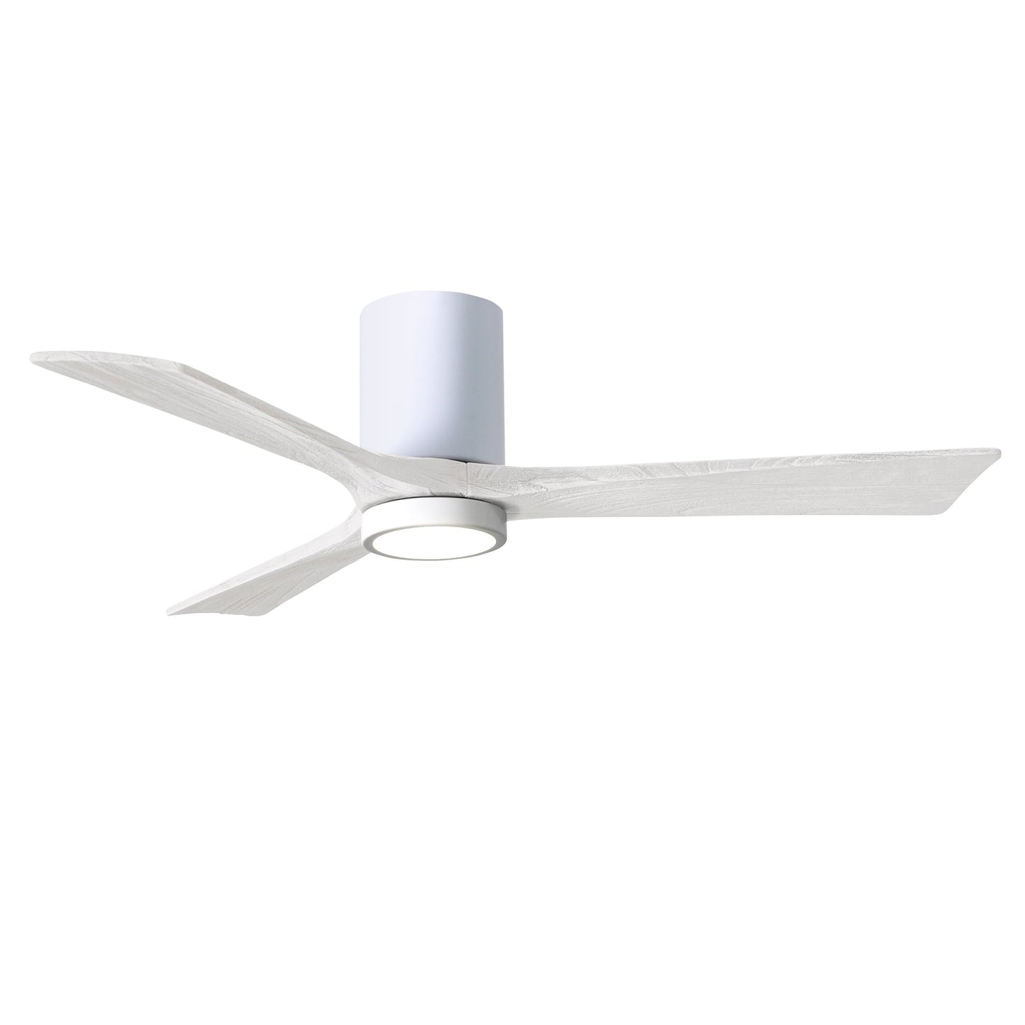 Matthews Fan Company Atlas Irene-3HLK 52" White Ceiling Fan With Solid Wood Blade In Matte White Finish