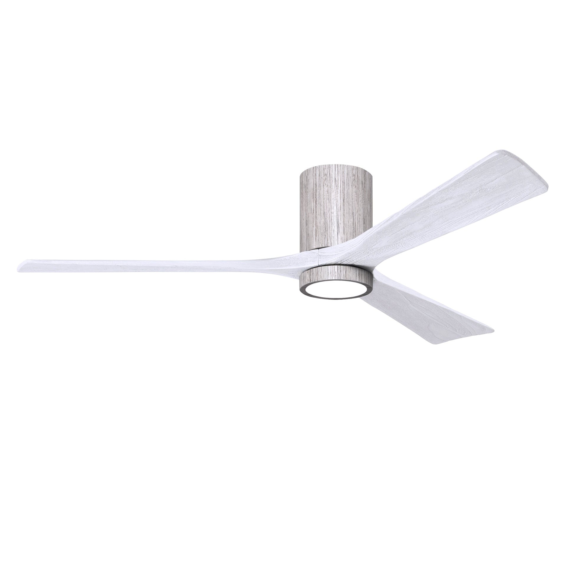 Matthews Fan Company Atlas Irene-3HLK 60" Barn Wood Tone Ceiling Fan With Solid Wood Blade In Matte White Finish