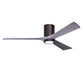 Matthews Fan Company Atlas Irene-3HLK 60" Brushed Bronze Ceiling Fan With Solid Wood Blade In Barnwood Tone Finish