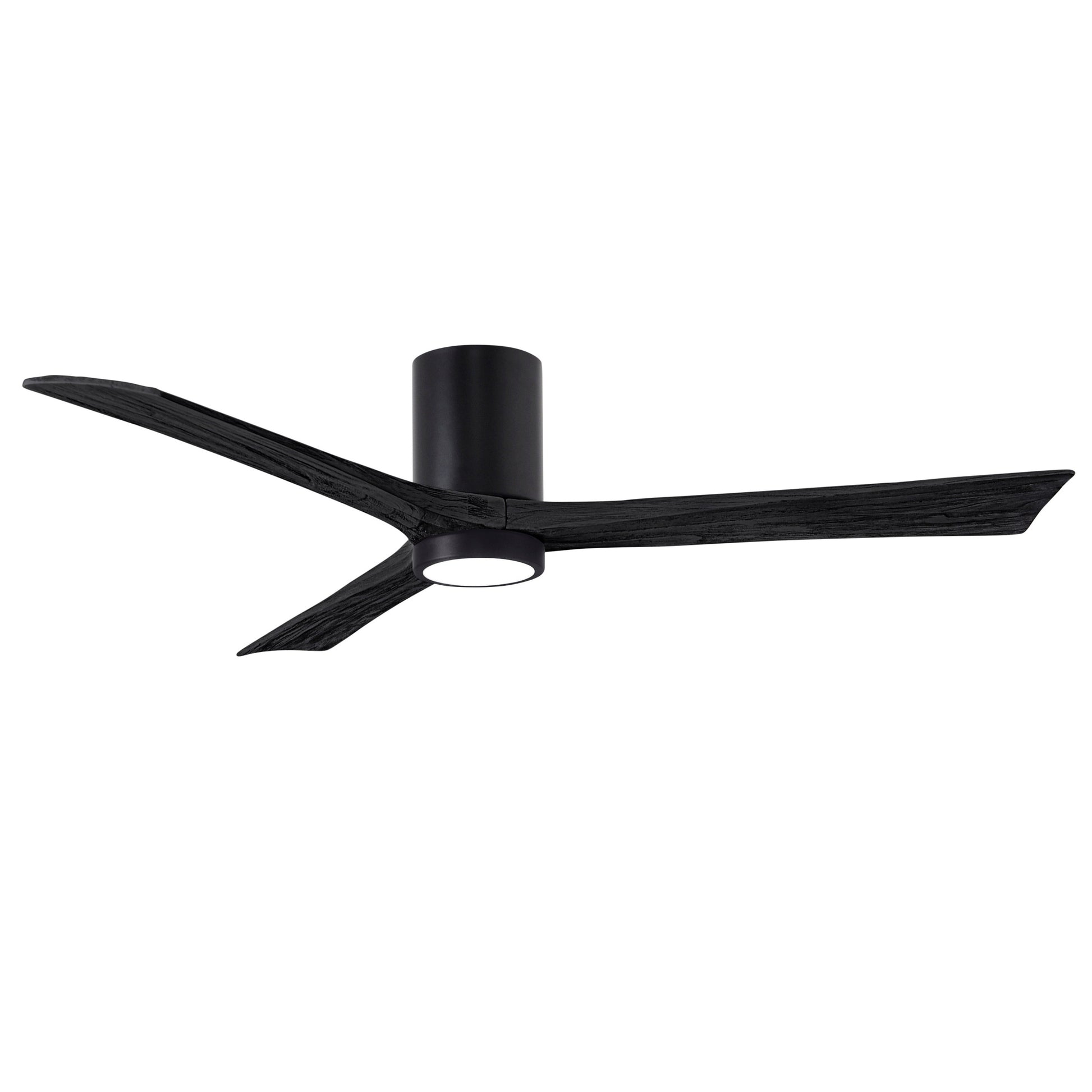 Matthews Fan Company Atlas Irene-3HLK 60" Matte Black Ceiling Fan With Solid Wood Blade In Matte Black Finish