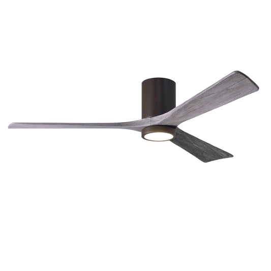 Matthews Fan Company Atlas Irene-3HLK 60" Textured Bronze Ceiling Fan With Solid Wood Blade In Barnwood Tone Finish