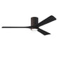 Matthews Fan Company Atlas Irene-3HLK 60" Textured Bronze Ceiling Fan With Solid Wood Blade In Matte Black Finish