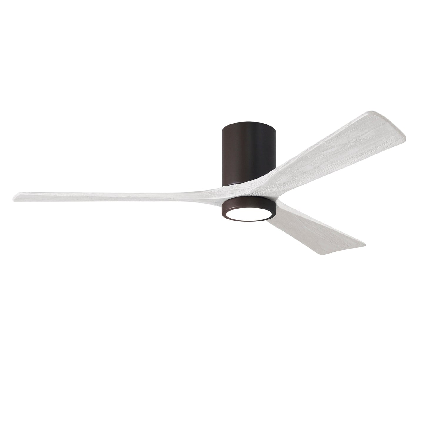 Matthews Fan Company Atlas Irene-3HLK 60" Textured Bronze Ceiling Fan With Solid Wood Blade In Matte White Finish